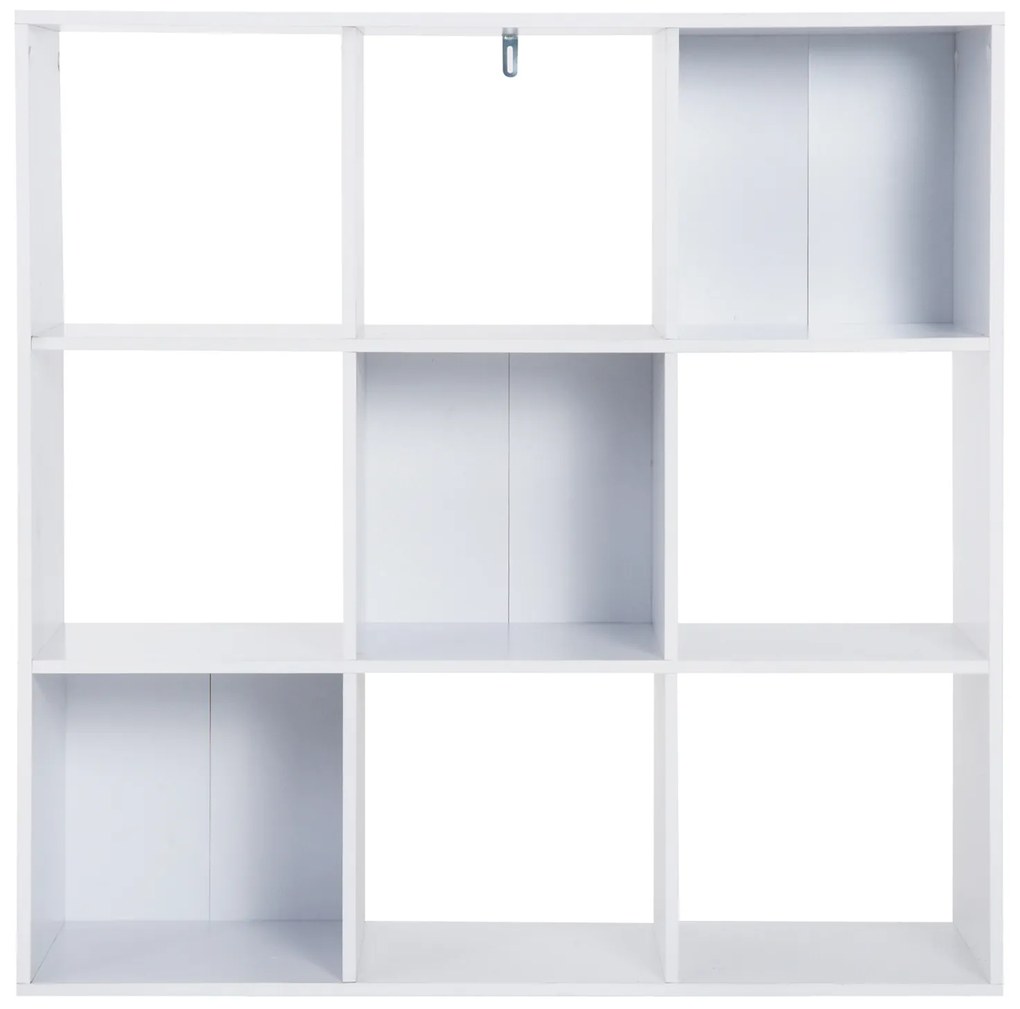 Librarie Alba Moderna HOMCOM 9 Compartimente 91x91x30cm | Aosom Romania