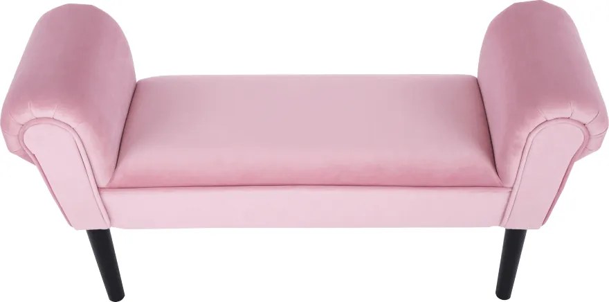 Bancă, catifea Velvet, roz învechit/negru, BURDA