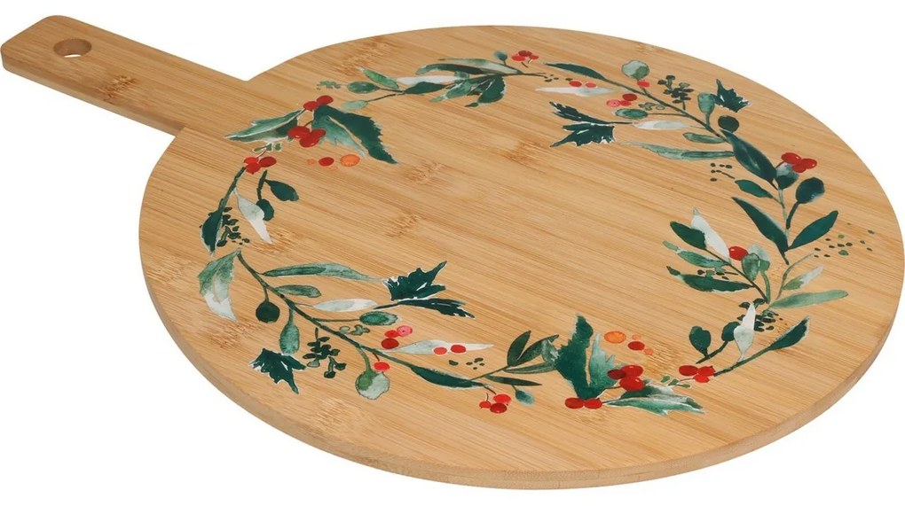Tablă de servire de Crăciun din bambus Coroană I