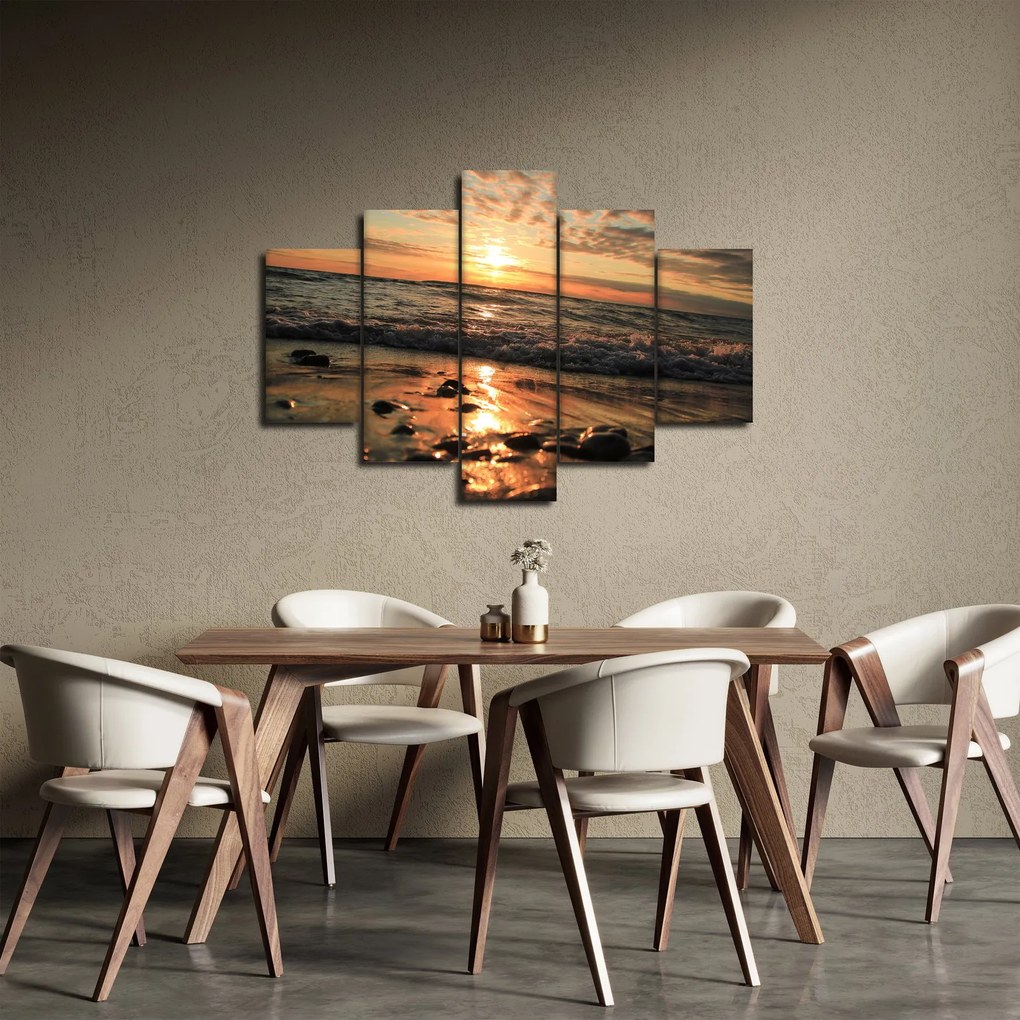 Tablou - Apus de soare, ocean (150x105 cm)