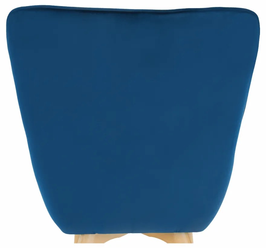 Fotoliu de design, catifea Velvet albastru, FODIL