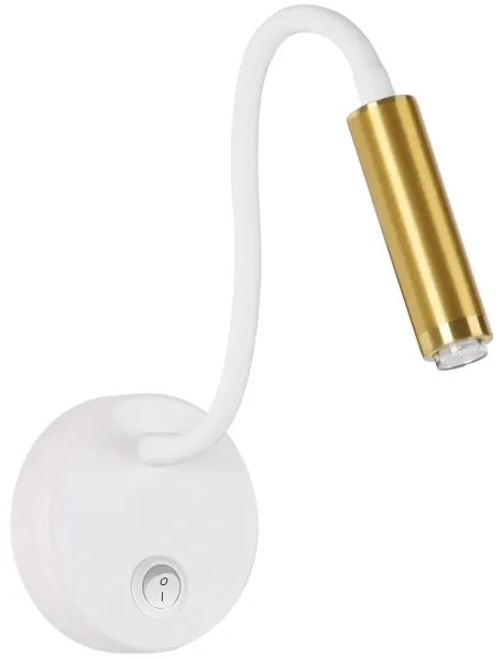 Lampă flexibilă dimabilă de perete Brilagi MAYA 1xG9/4W/230V alb/auriu