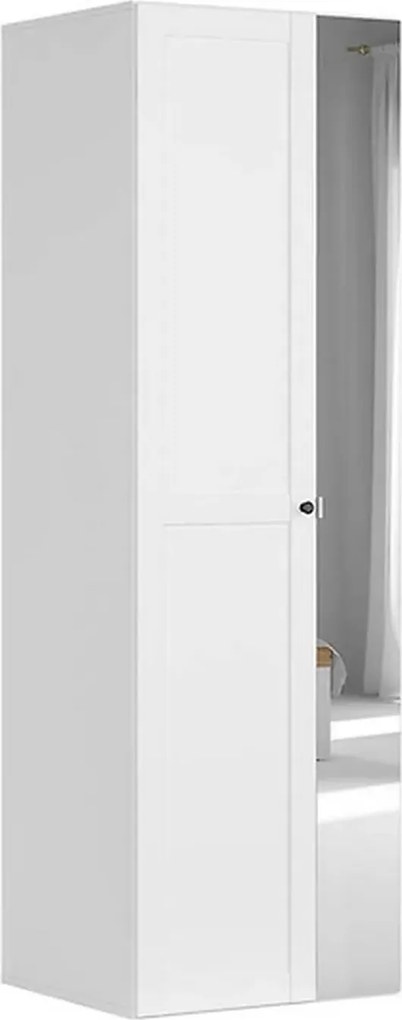 Dulap FLEX, alb, PAL, cu 2 usi si oglinda, 75x66x240 cm