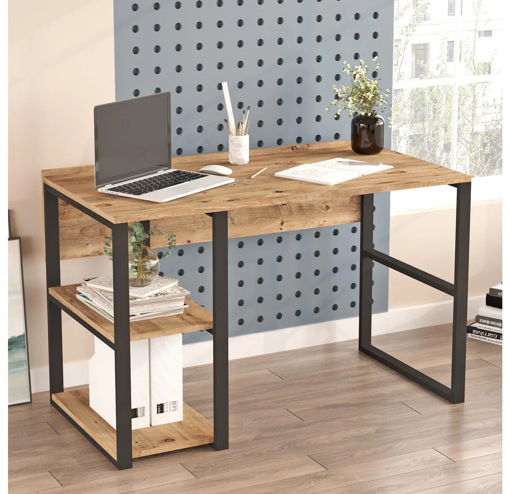 Masă PC Melanilla (Pin atlantic + negru). 1106633