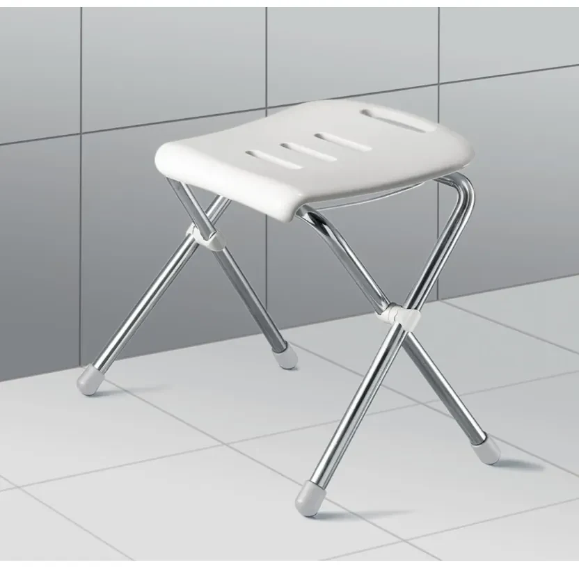 Spirella Scaun de duș pliabil SITZ, alb, 47 cm