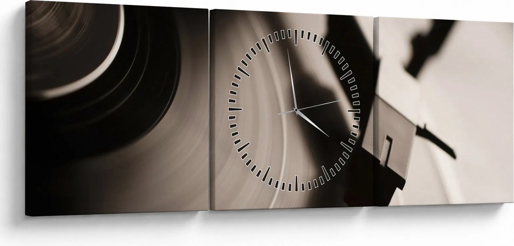 Tablou - Înregistrare gramofonică (cu ceas) (90x30 cm)