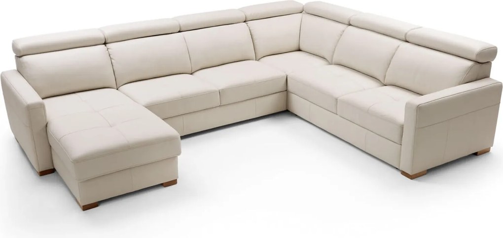 Colțar lemn masiv Ergo 341×89–101×171 cm - Stânga