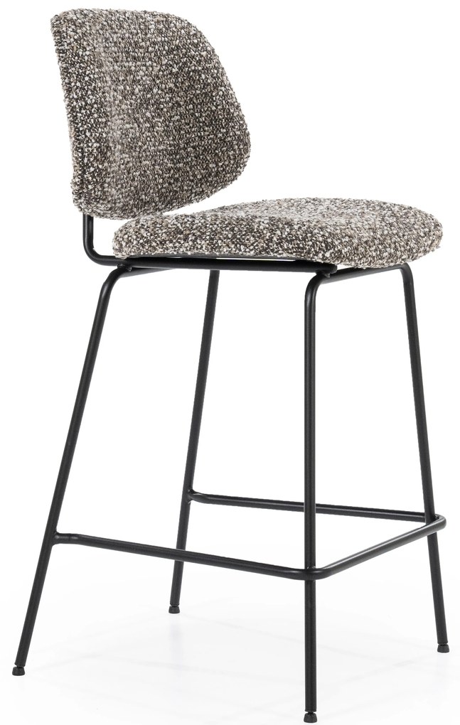 Scaun de bar Jon din Țesătură și metal taupe