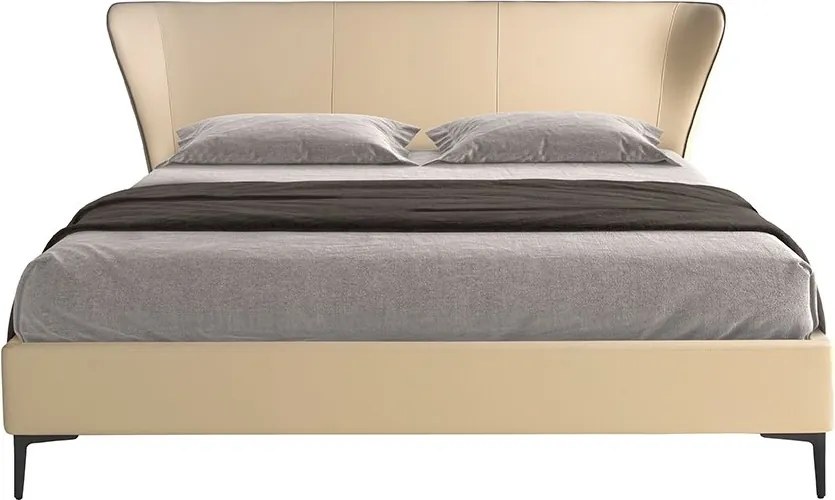 Pat dublu tapitat design LUX Cream 180x200cm