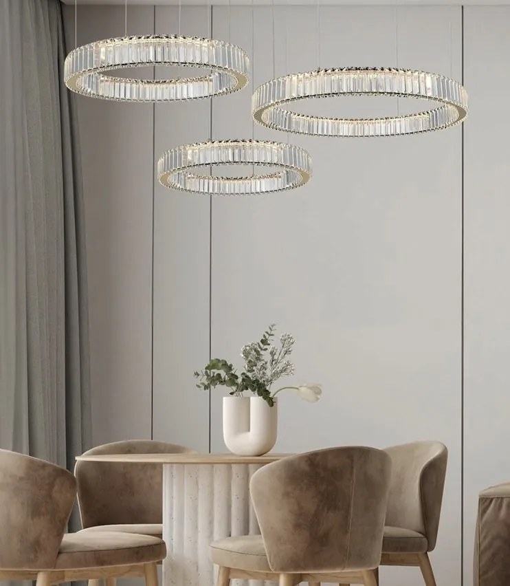 Lustra suspendata LED SPARK 40+60+80 DIMM GO