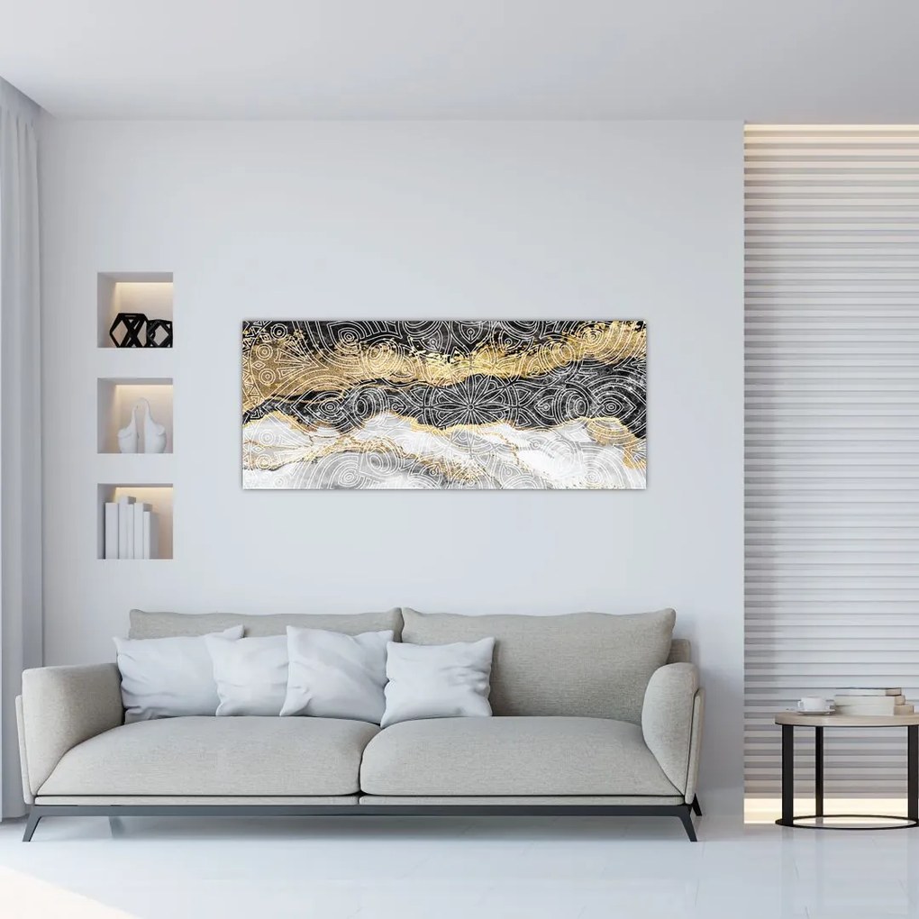 Tablou - Mandala în marmură (120x50 cm)