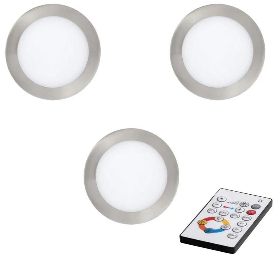 SET 3x corp de iluminat LED dimabil încastrat Eglo 78736 TINUS LED/11W/230V + telecomandă