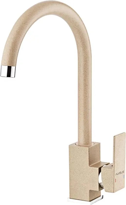 Baterie bucatarie Alveus Santo monocomanda bej melange mat