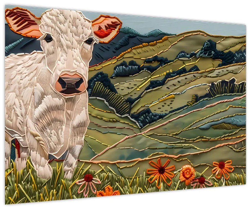 Tablou - Imitație de motiv tricotat (90x60 cm)