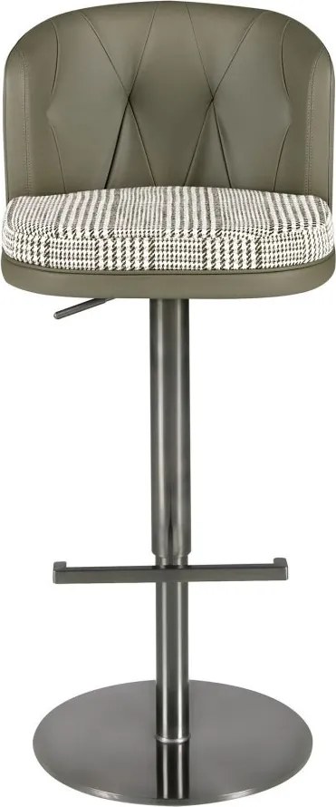 Scaun de bar pivotant cu inaltime reglabila Stool verde inchis