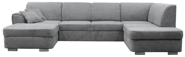 Colțar extensibil în formă de U SERPA, cu spațiu de depozitare, pe partea dreaptă, gri