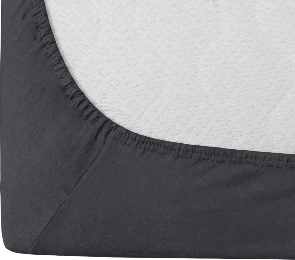 Cearsaf Jersey cu lycra antracit 180 x 200 cm