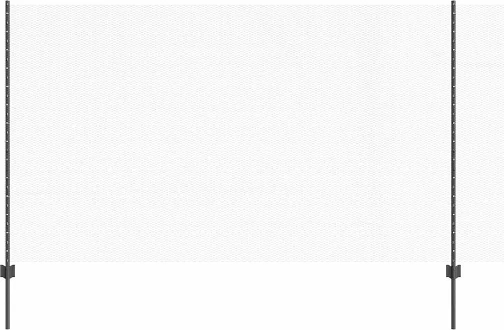 vidaXL Gard cu Stâlp Gri 1,4 x 10 m Oțel și PVC