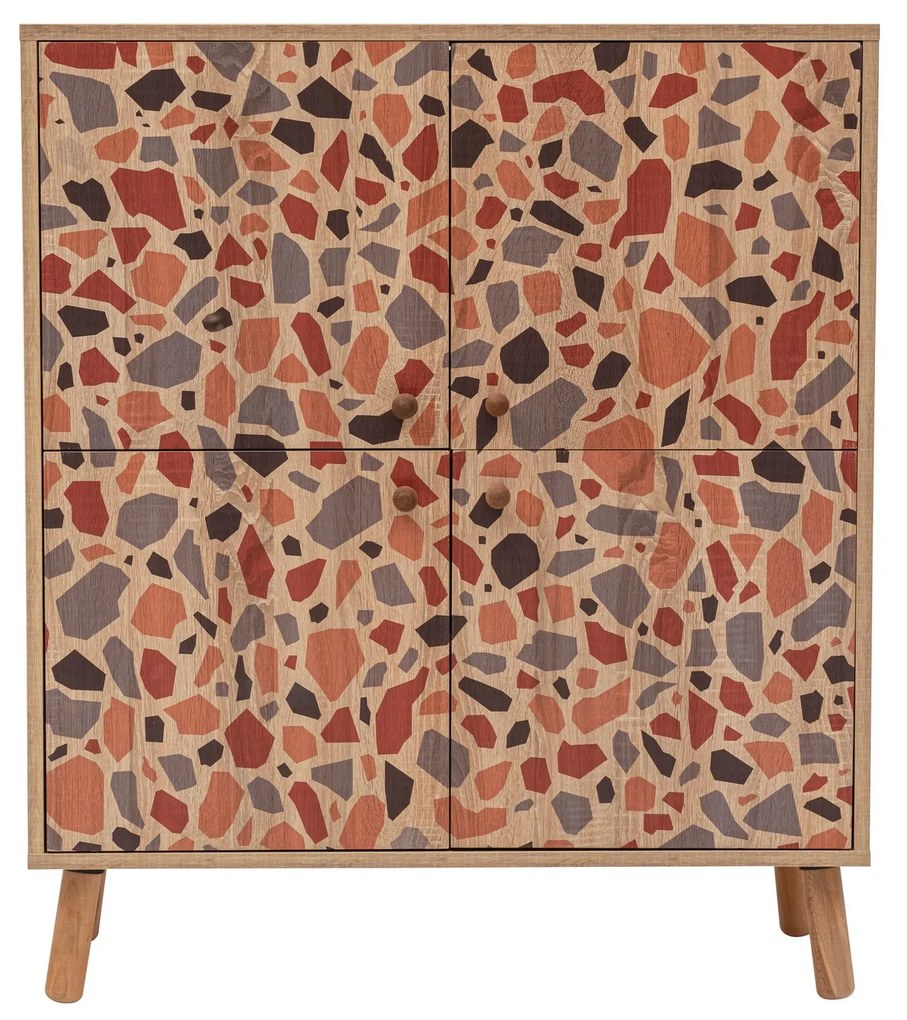 Mobilier pentru hol Maluxe Pebble (Stejar sonoma + Albastru închis). 1089061