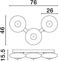Plafoniera LED design modern BALLET