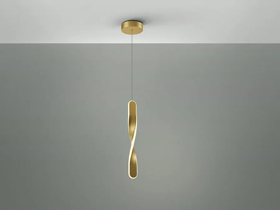 Lustra/Pendul LED design modern Twist auriu
