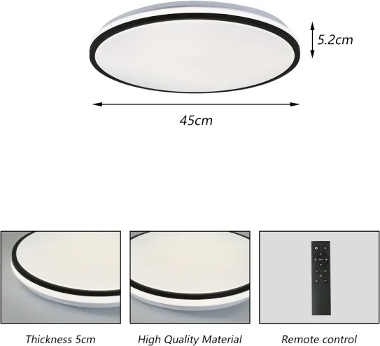 Brilagi - Plafonieră SMART LED/36W/230V Ø 48 cm Wi‑Fi Tuya + telecomandă