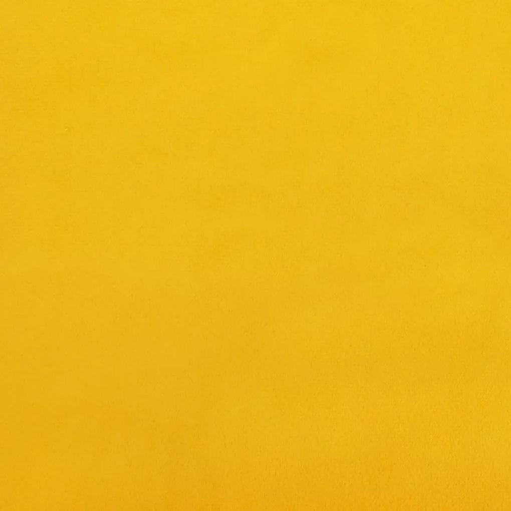 Canapea cu 2 locuri, galben, 120 cm, catifea Galben, 152 x 77 x 80 cm