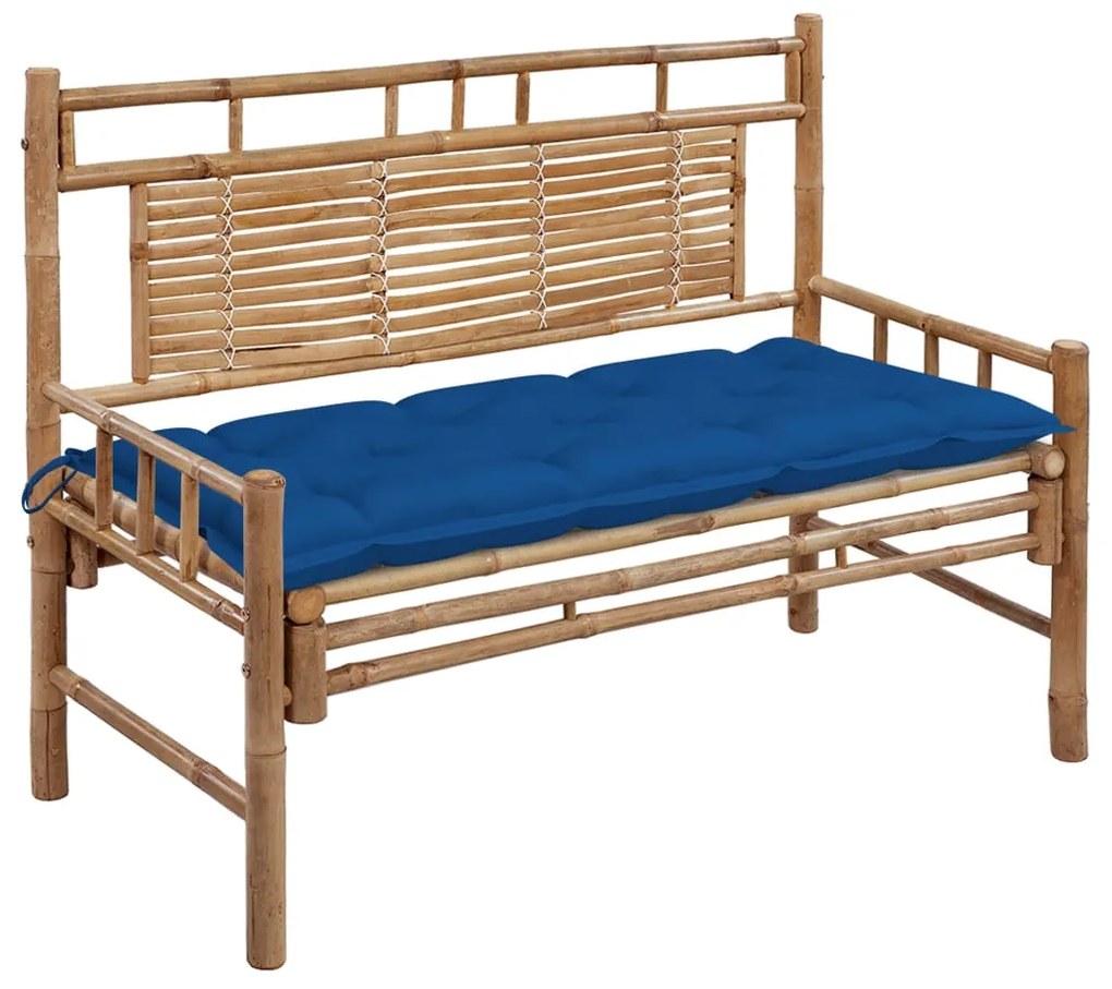 vidaXL Bancă de grădină cu pernă, 120 cm, bambus