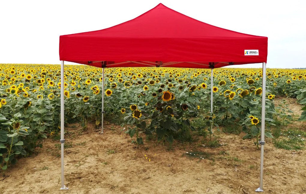 Cort promoțional profesional tip foarfecă 3x4,5m | Profil ALU masiv 1,8mm - cu 3 pereți - Bej