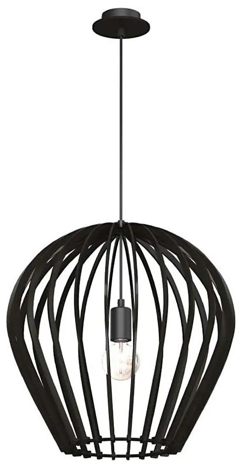 Amplex 5019 - Pendul BALA pe cablu, 1xE27/20W/230V, negru