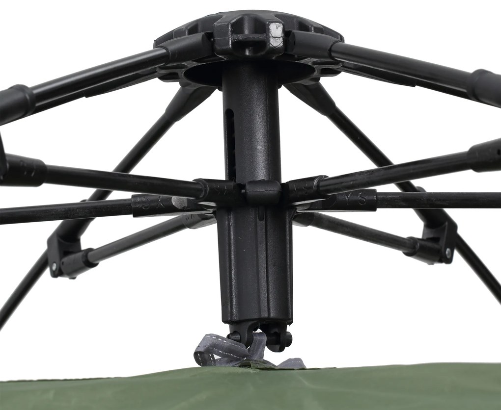 Outsunny Cort pop-up cort de camping 3-4 pers. cort cupolă impermeabilizat ușor ventilat ușor de montat 2 uși mari dim. 2,6L x 2,6l x 1,5H m fibră de sticlă poliester oxford verde gri | Aosom Romania