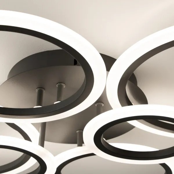 Lustră LED dimabilă aplicată Brilagi ORBITS LED/85W/230V 3000-6500K negru + telecomandă