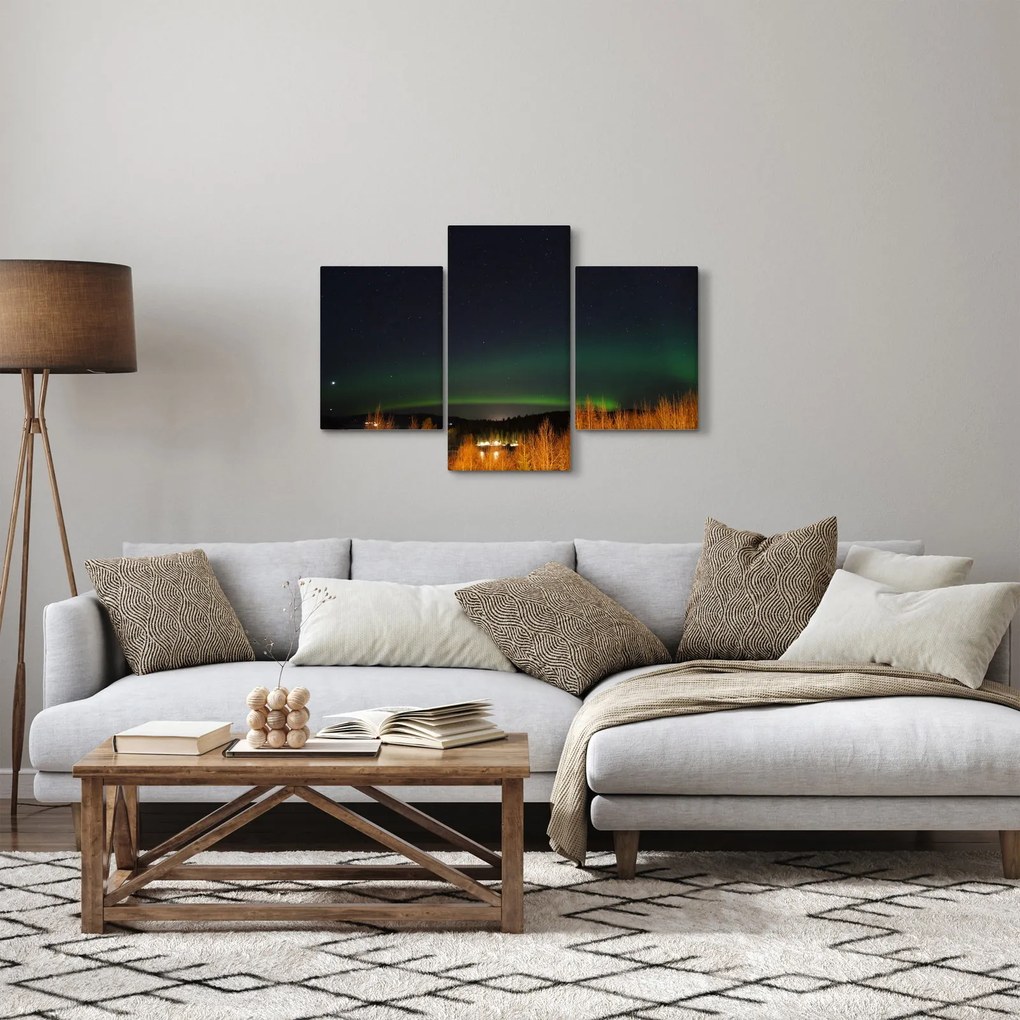 Tablou cu aurora borealis (90x60 cm)