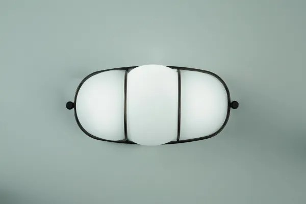 Aplică SIRU CAGE 1xGX53/10W/230V 22 cm negru/alb sticlă venețiană