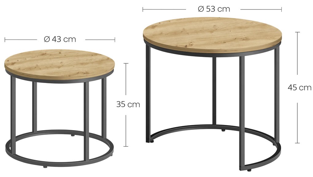 Set de mese de conferinta TAYLOR ARTISAN, 2 bucati