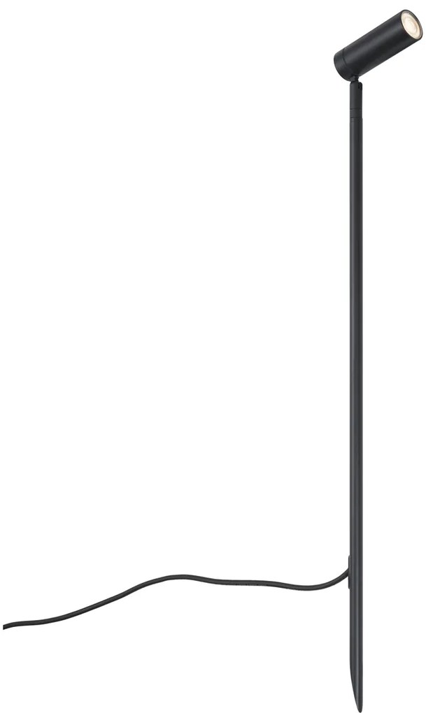 Spot cu țăruș negru 80 cm, inclusiv LED reglabil IP65 cu cablu și ștecher - Carl