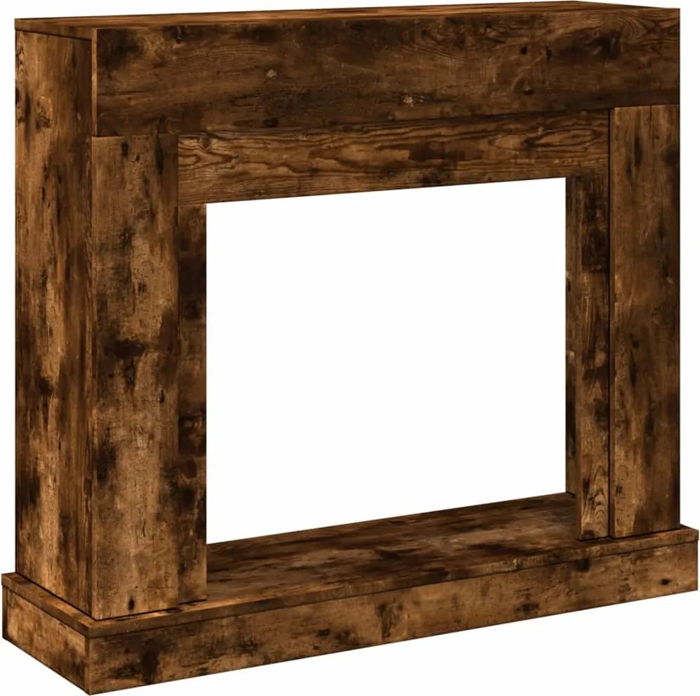 vidaXL Mască de șemineu, stejar fumuriu 100x30x87,5 cm, lemn prelucrat