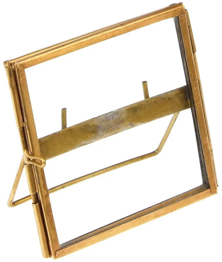Ramă foto aurie cu picior de susținere din metal 8x8 cm – Rex London