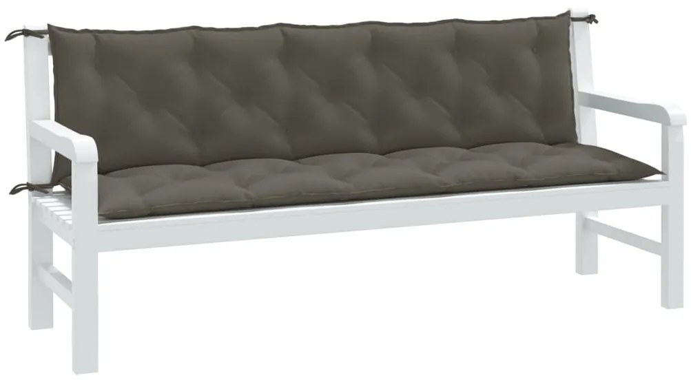 vidaXL Pernă bancă de grădină 2buc melanj gri închis 180x50x7cm textil
