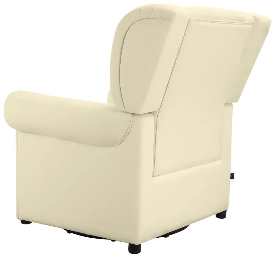 Fotoliu alb balansoar/chesterfield cu tapițerie din catifea Lillyse – Støraa