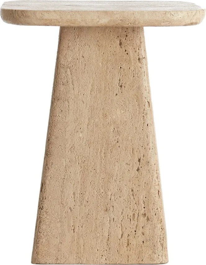 Măsuță auxiliară cu blat din piatră 40x40 cm Kepami – Light &amp; Living