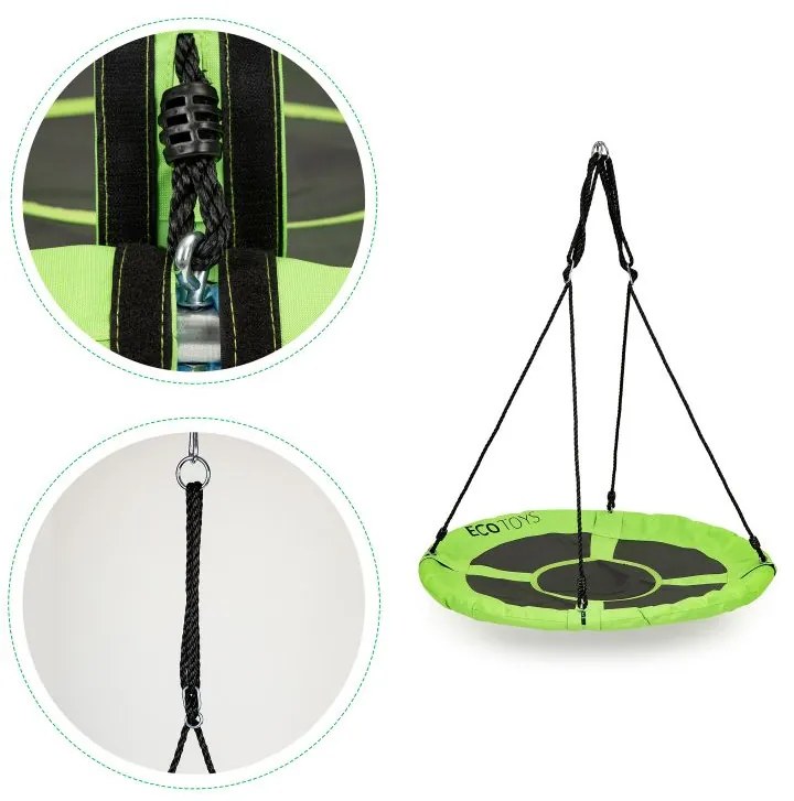 Leagăn de grădină cuib de barză 110 cm ECOTOYS verde