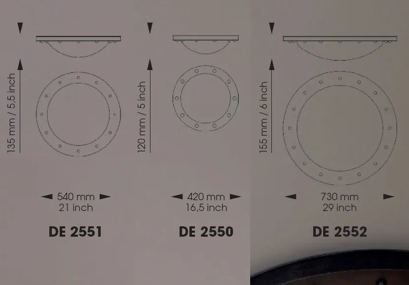 Aplica perete sau tavan design industrial din fier forjat DE 2550, 42cm