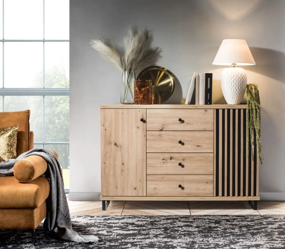 Comoda KOLI C-4, stejar artisan