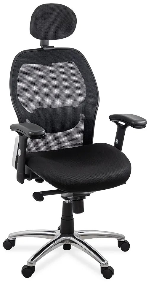Scaun ergonomic SYYT 9513 negru, suport 150 kg și cotiere reglabile