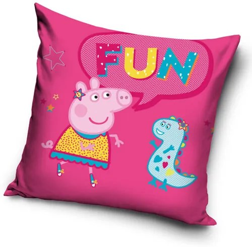 Față de pernă Purcelușa Peppa și DinoBambino, 40 x 40 cm