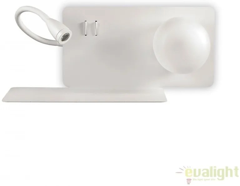 Aplica LED moderna cu reader LED cu port USB BOOK-1 AP2 174792