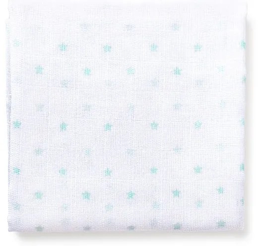 Set 3 museline 80 x 80 cm model panda - alb si verde Inter Baby