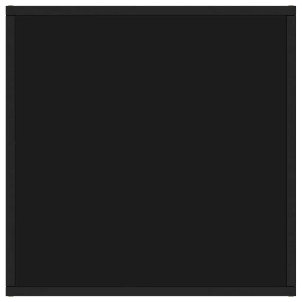Masuta de cafea, negru cu sticla neagra, 60x60x35 cm 1, Negru, 60 x 60 x 35 cm