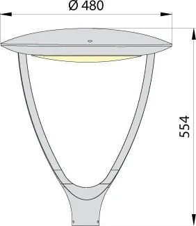 Lampă stradală LED PARK SOFT LED/60W/230V 4000K IP65